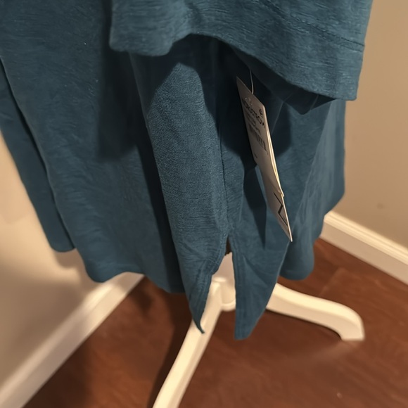 Z for Zella NWT Easy Day Slub Tee Shirt in Teal Seagate - Picture 4 of 7